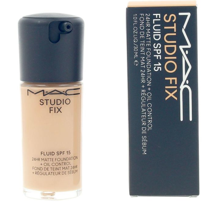 MAC STUDIO FIX FLUID SPF15 #NC25 30 ml Base Maquillaje Cobertura Media-Alta Acabado Mate
