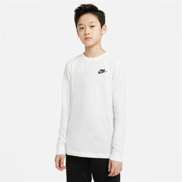 Camiseta de Manga Larga Niño Nike Sportswear Blanco XL 3