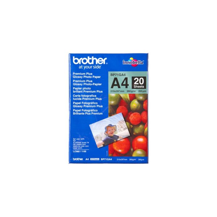 BROTHER Papel Inkjet Glossy A4 20h 260g/m2 0 BROTHER Papel Inkjet Glossy A4 20h 260g/m2 0