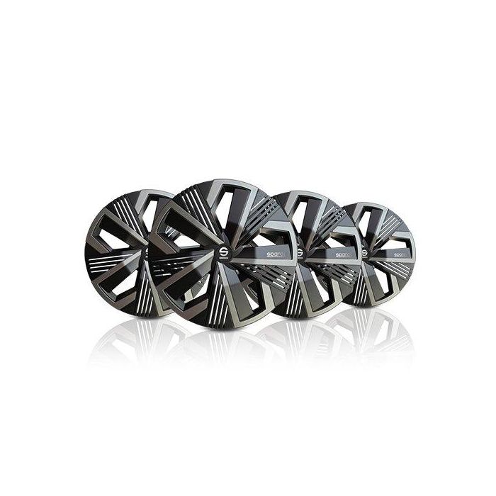 Sparco Tapacubos Nagoya Bicolor 15" Negro - Gris 4 Piezas Cs1 SPC1522BKGR 5 Sparco Tapacubos Nagoya Bicolor 15" Negro - Gris 4 Piezas Cs1 SPC1522BKGR 5