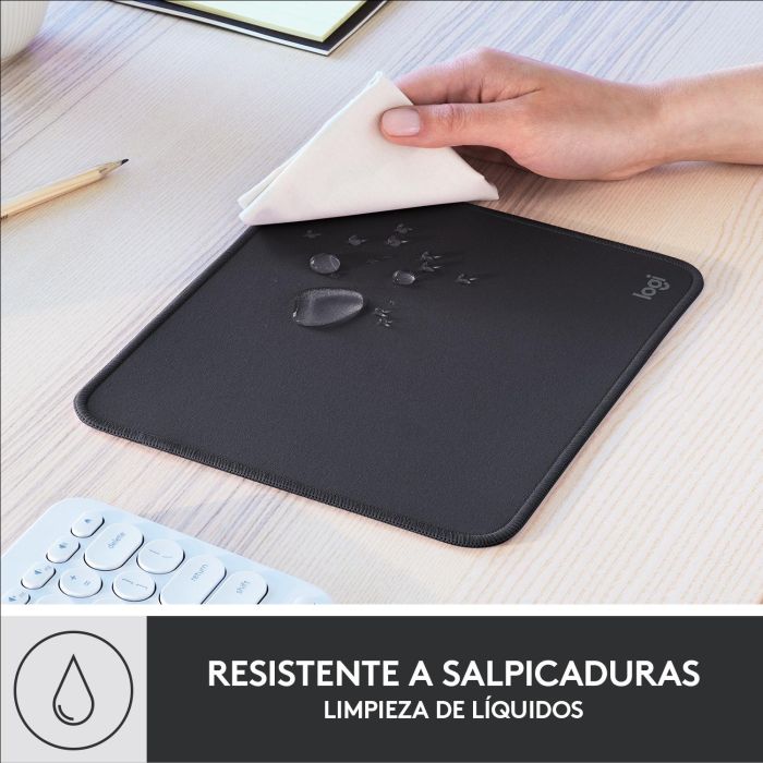 Logitech Alfombrilla de Ratón Studio Series, Suave, Antideslizante, Resistente a Salpicaduras, para Deslizamiento Cómodo, Color Graphite 2