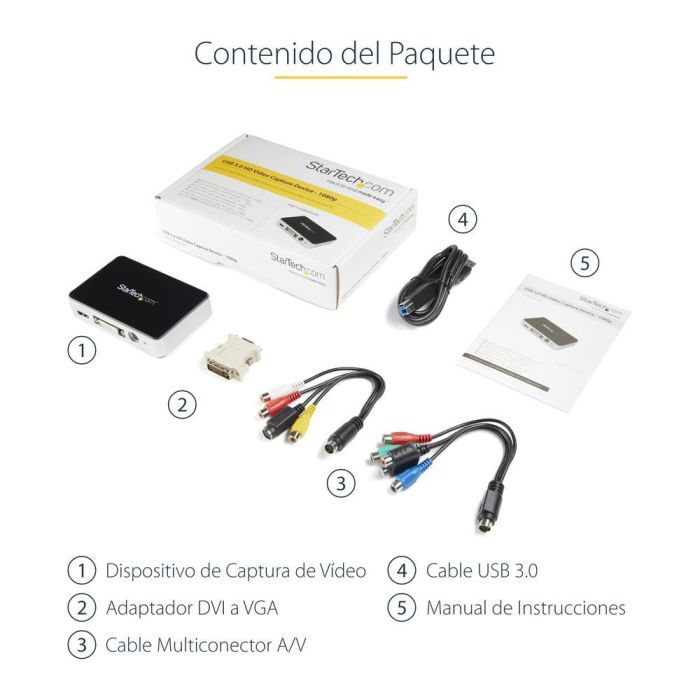 Capturadora Video Gaming Startech USB3HDCAP USB 3.0 HDMI DVI VGA 9 Capturadora Video Gaming Startech USB3HDCAP USB 3.0 HDMI DVI VGA 9