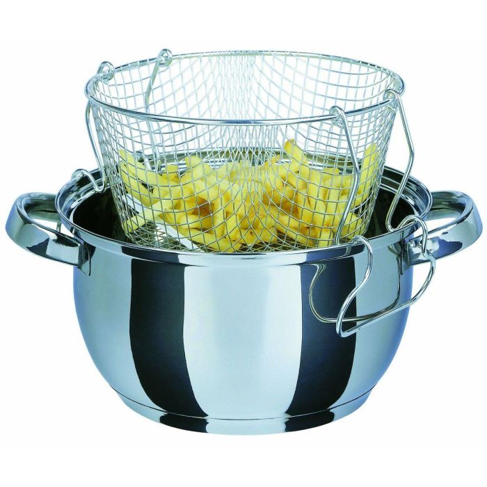 Sartén Freidora con Cesto GSW Acero Inoxidable Ø 22 cm Plateado 9