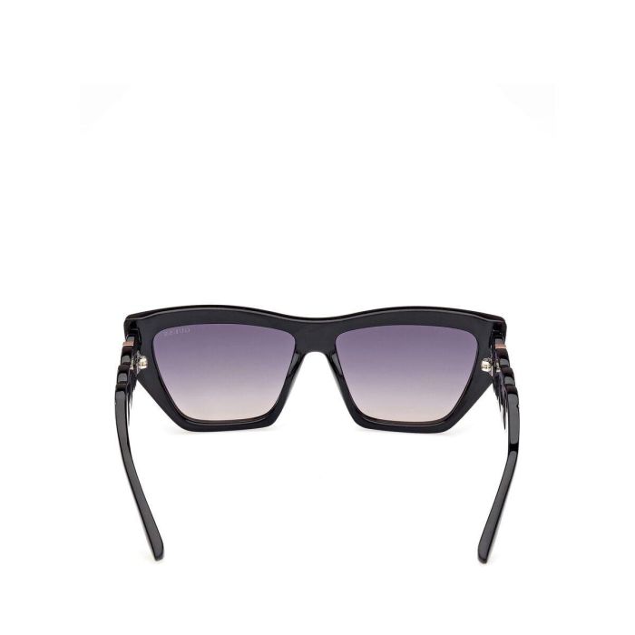 Guess GU00111 01B Gafas de Sol Mujer Cat-Eye Montura Inyectada Negra Brillante Cristales Gris Humo Degradado 56 mm 3