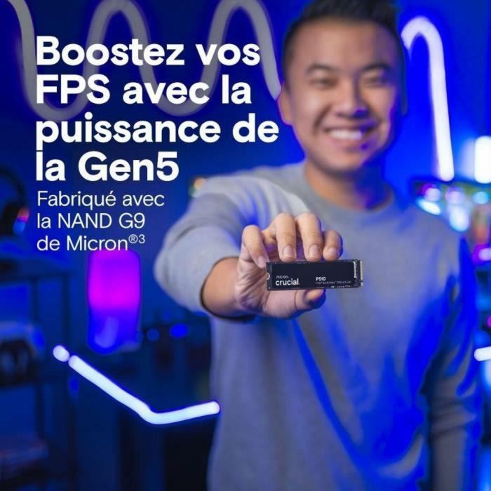 Crucial P510 SSD Interno 2TB M.2 2280 PCIe 5.0 NVMe, hasta 10.000 MB/s Lectura, para Gaming y Creación de Contenido 5