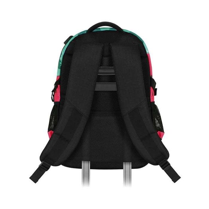 Karactermania OMP! Run. Plus FAN Melty Melo Mochila Verde 44x34x21 cm con Gran Capacidad, 3 Compartimentos, Bolsillo para Portátil y Puerto USB 3