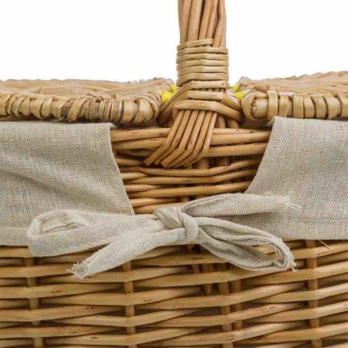 Cesta de Picnic Alexandra House Living Mimbre Madera de sauce 37 x 40 x 48 cm Natural 1