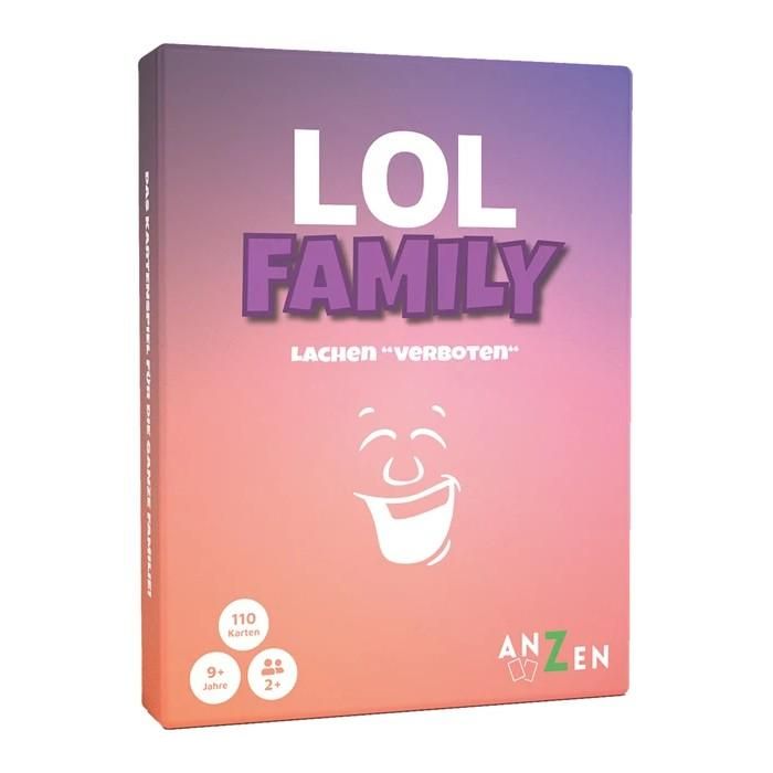 ANZEN LOL FAMILY - Juego de Cartas Lachen verboten - Versión familiar, 2-12 Jugadores, 8+ años, 15 min