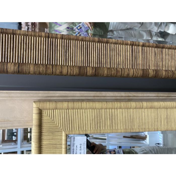 Espejo de pared Home ESPRIT Marrón Beige Gris Natural 35 x 2 x 125 cm (4 Unidades) 1