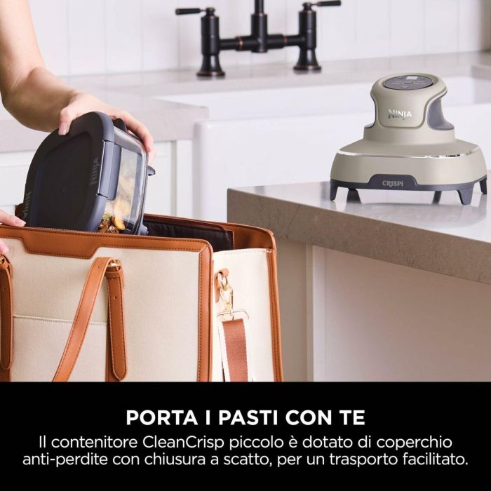 Freidora portátil sin aceite NINJA - CRISPI - Recipientes de 1,4 y 3,8 l - 4 programas preestablecidos - 1400 W - Beige 6 Freidora portátil sin aceite NINJA - CRISPI - Recipientes de 1,4 y 3,8 l - 4 programas preestablecidos - 1400 W - Beige 6