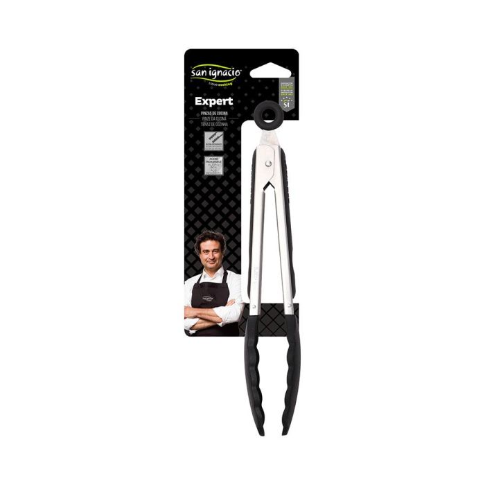 San Ignacio Pinzas SG-7330 Acero Inoxidable con Cabezal de Silicona 30.5 cm Expert Utensilio Cocina Barbacoa 2