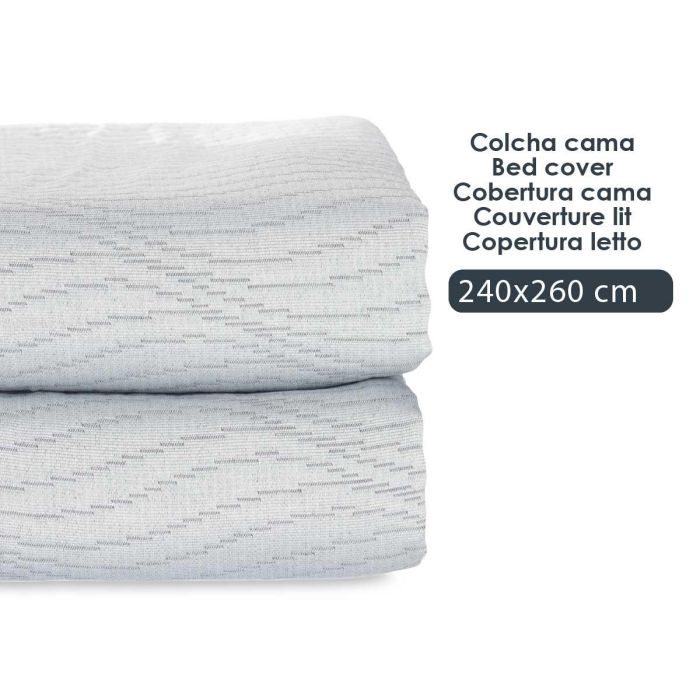 Colcha Cama Agua Gris 240X260Cm Giftdecor (4 Unidades) 3 Colcha Cama Agua Gris 240X260Cm Giftdecor (4 Unidades) 3