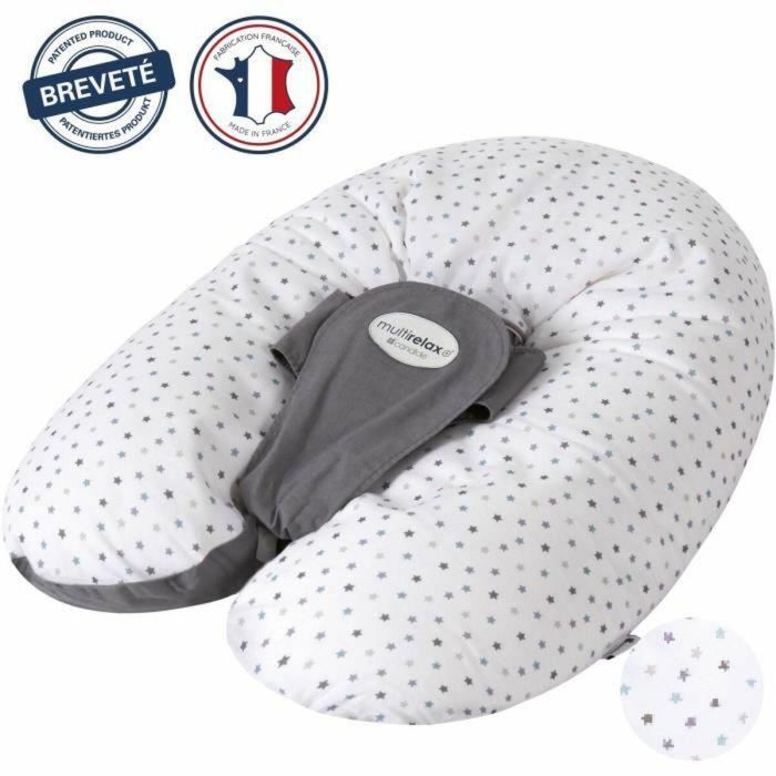 Candide CAN3275056858159 Almohada de Maternidad Multirelax Poliéster Algodón Gris Estrellas