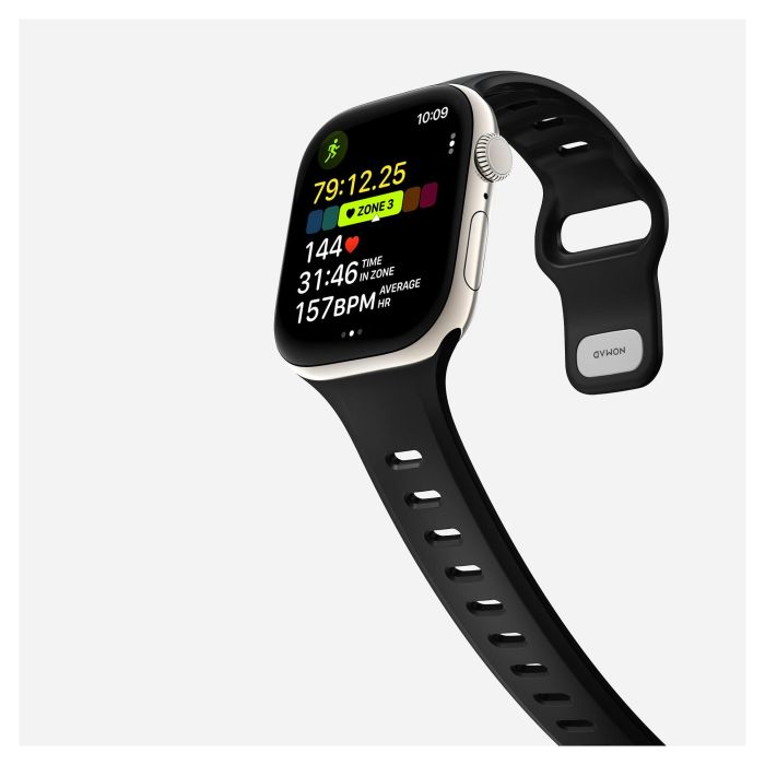 Nomad Tempo Band - Correa de Caucho para Apple Watch Series 7/8/SE y más, 45mm / 46mm, Negro 6