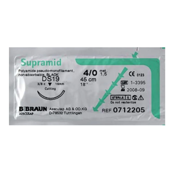 Sutura Supramid Black 0 Hs26 75 cm 36Ud Braun