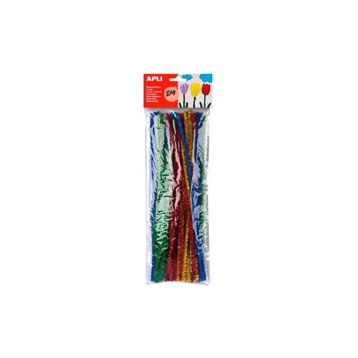 Apli Limpiapipas 300x6 mm Brillantes Colores Surtidos -50U- Apli Limpiapipas 300x6 mm Brillantes Colores Surtidos -50U-