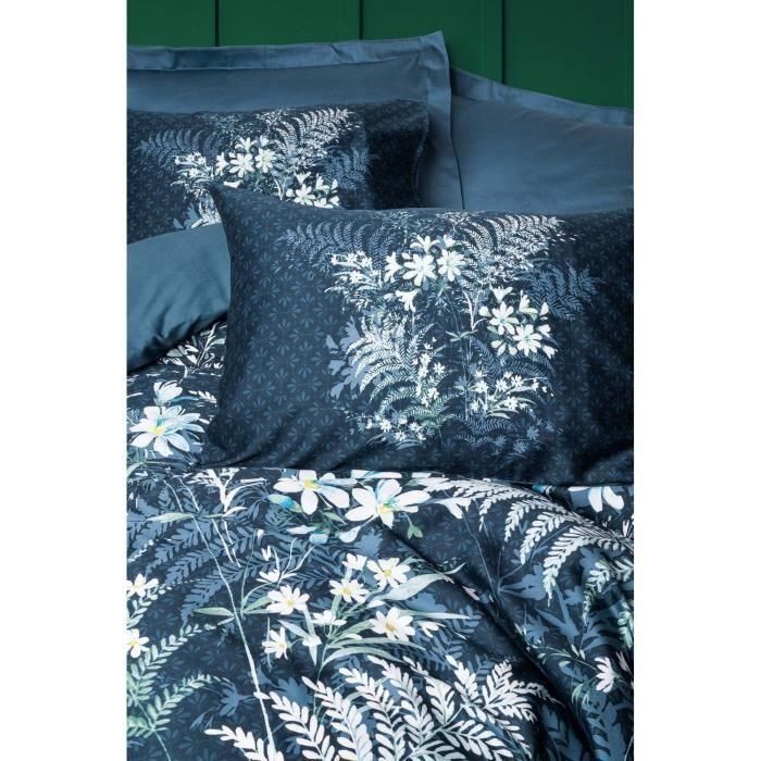 Juego de cama - 1 funda nórdica 220x240 cm + 2 fundas de almohada 60x60 cm - 100% algodón satén - Verde 1 Juego de cama - 1 funda nórdica 220x240 cm + 2 fundas de almohada 60x60 cm - 100% algodón satén - Verde 1