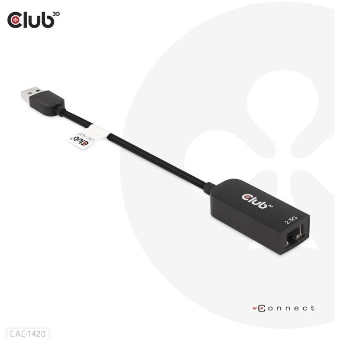 Club3D Adaptador USB 3.2 Tipo A a RJ45 Ethernet 2.5Gbps 2 Club3D Adaptador USB 3.2 Tipo A a RJ45 Ethernet 2.5Gbps 2