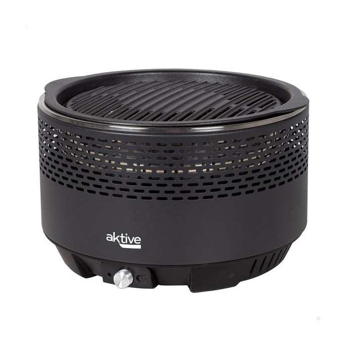 Barbacoa Portátil Aktive Redonda Sin humo Negro Acero Inoxidable Hierro 34 x 21,5 x 34 cm 7 Barbacoa Portátil Aktive Redonda Sin humo Negro Acero Inoxidable Hierro 34 x 21,5 x 34 cm 7