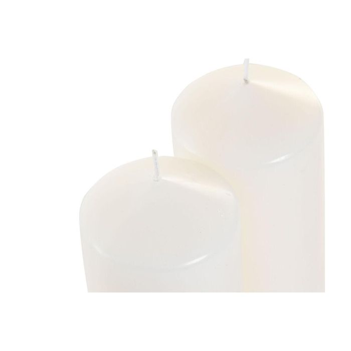 DKD Home Decor Vela Basicos Blanca, Set de 2 Velas Decorativas de Cera Pura de 520g y 1kg de Peso Neto, para Salón Hogar, 7x15x14 cm 2 DKD Home Decor Vela Basicos Blanca, Set de 2 Velas Decorativas de Cera Pura de 520g y 1kg de Peso Neto, para Salón Hogar, 7x15x14 cm 2