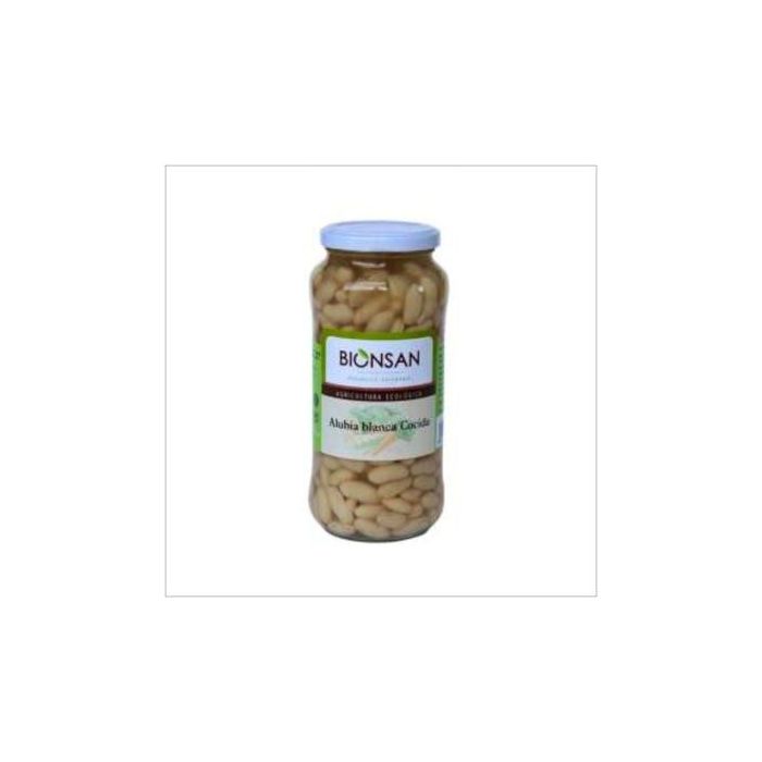 BIONSAN Alubias Blancas Cocidas Eco 400g - Fuente de fibra y proteína vegetal, apto para veganos