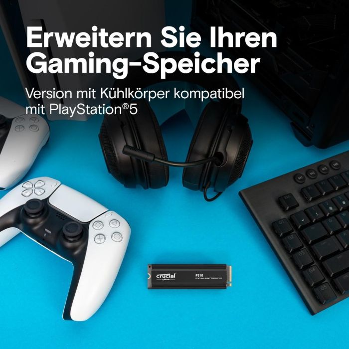 Crucial P310 SSD 2TB M.2 NVMe PCIe Gen4 7100 MB/s con Disipador 3