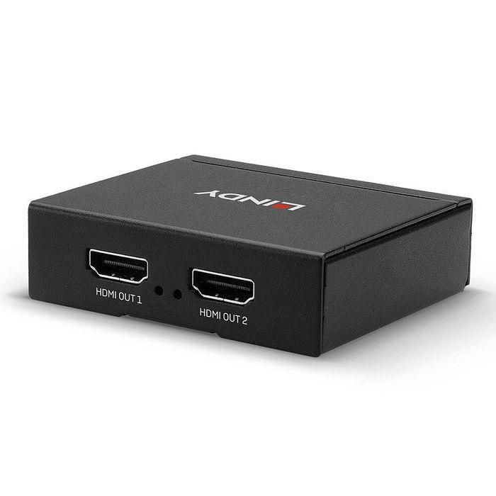 Lindy Splitter Duplicador HDMI 10.2G 2 Puertos para 2 Pantallas 4K Ultra HD 60Hz con Gestión EDID 1