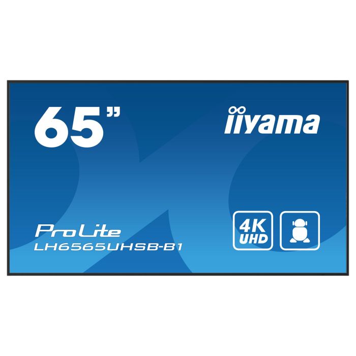 iiyama LH6565UHSB-B1 Monitor 65" 4K UHD IPS 3840x2160 LED 60Hz 8ms 24/7 Wifi Speakers Negro 1