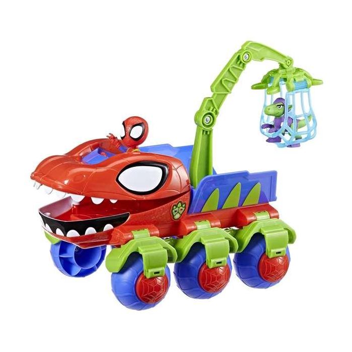 Hasbro Spidey Dino Webs Grúa Arácnida F9480 Marvel Figura de Acción y Vehículo de Dinosaurio 3