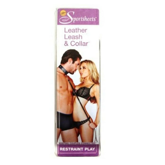 Collar y Correa De Piel Sportsheets ss432-02 1 Collar y Correa De Piel Sportsheets ss432-02 1