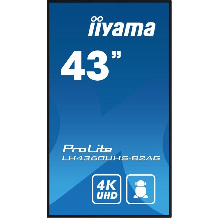 iiyama Monitor 43" UHD VA 3840x2160 500cd/m² Haze 25% para Señalización Digital 24/7 2