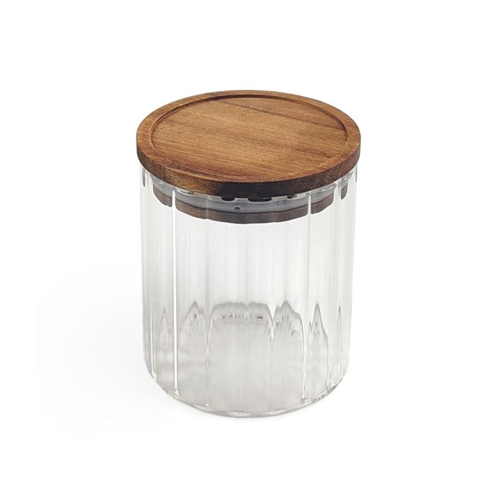 Inde Tarro Boro.Ottico T/Acacia Red 480 ml, Boro Silicato, Medidas 9.2 x 9.2 x 10.7 cm, La Mediterran (12 Unidades)