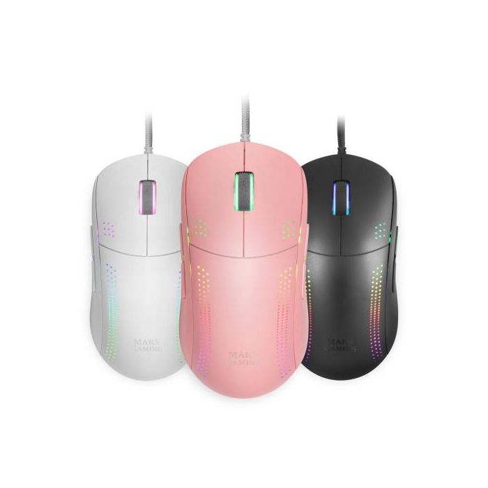 Mars Gaming MMPRO Ratón Gaming Ambidiestro 32000 DPI Óptico Pixart 3335PRO, Switches Kailh, RGB Chroma, 70gr - Negro/Blanco/Rosa 6 Mars Gaming MMPRO Ratón Gaming Ambidiestro 32000 DPI Óptico Pixart 3335PRO, Switches Kailh, RGB Chroma, 70gr - Negro/Blanco/Rosa 6