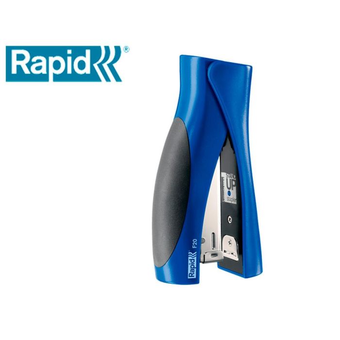 Grapadora Rapid Vertical Ultimate F20 Plastico Capacidad De Grapado 20 Hojas Usa Grapas 24-6 Y 26-6 Color