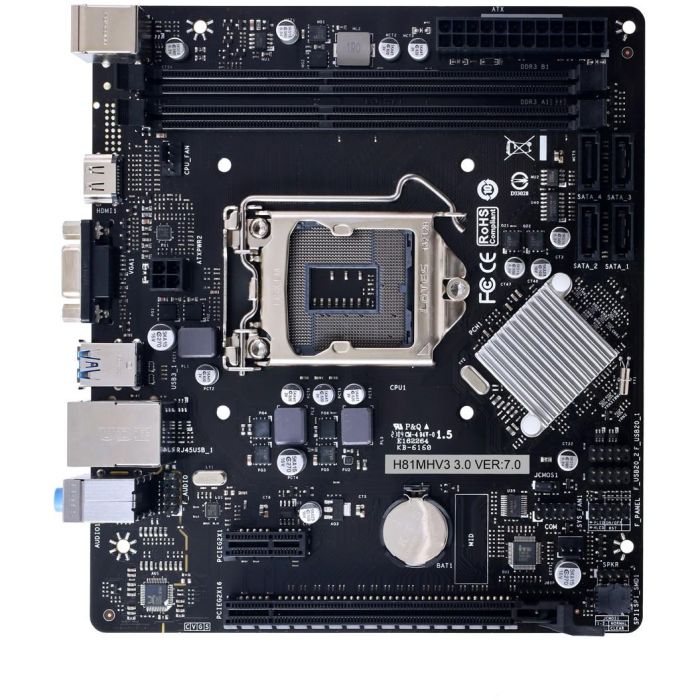 BIOSTAR H81MHV3 V3.0 H81.S1150.mATX.DDR3 - Placa base para procesadores Intel 0 BIOSTAR H81MHV3 V3.0 H81.S1150.mATX.DDR3 - Placa base para procesadores Intel 0