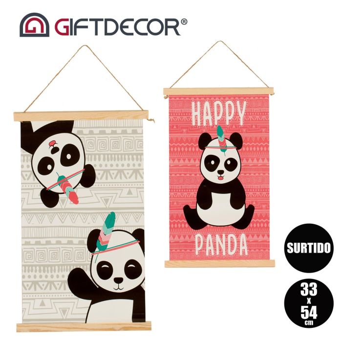 Lienzo Pergamino Panda Surtidos 33x54 cm - Giftdecor (24 Unidades) 3 Lienzo Pergamino Panda Surtidos 33x54 cm - Giftdecor (24 Unidades) 3