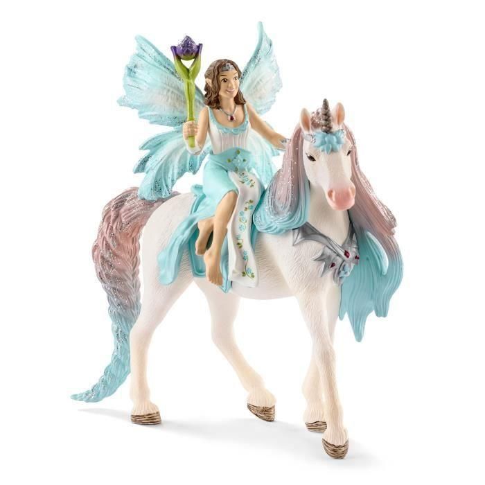 Figura de Acción Schleich Fée Eyela with princess unicorn Unicornio 3 Piezas 2