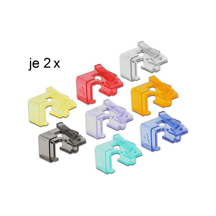 DeLOCK 86420 Set de inicio de clips de reparación RJ45 multicolor 16 piezas 0 DeLOCK 86420 Set de inicio de clips de reparación RJ45 multicolor 16 piezas 0