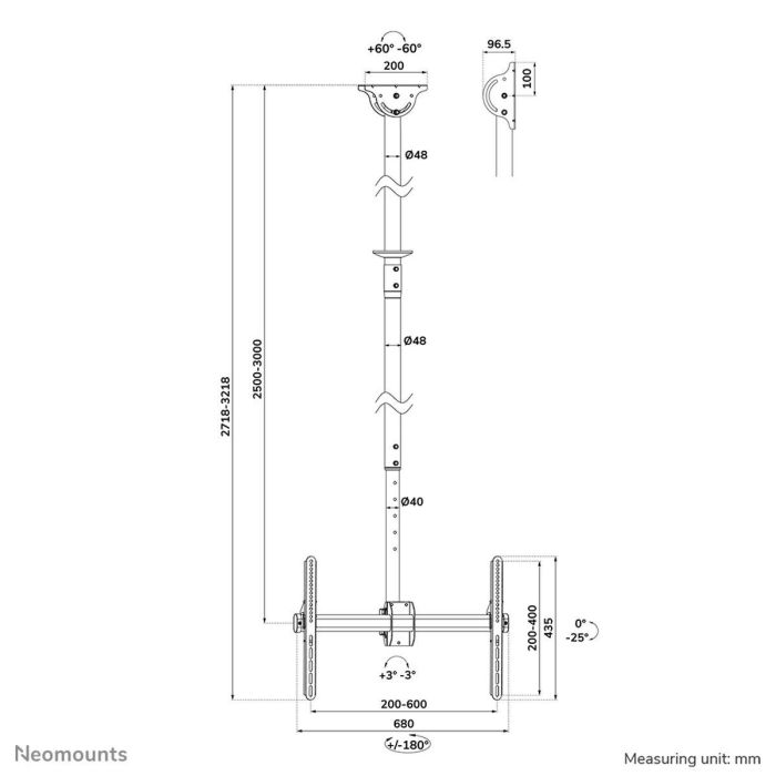 Soporte de Mesa para Pantalla Neomounts CL35-440BL16XL 70" 37" 50 kg 11 Soporte de Mesa para Pantalla Neomounts CL35-440BL16XL 70" 37" 50 kg 11