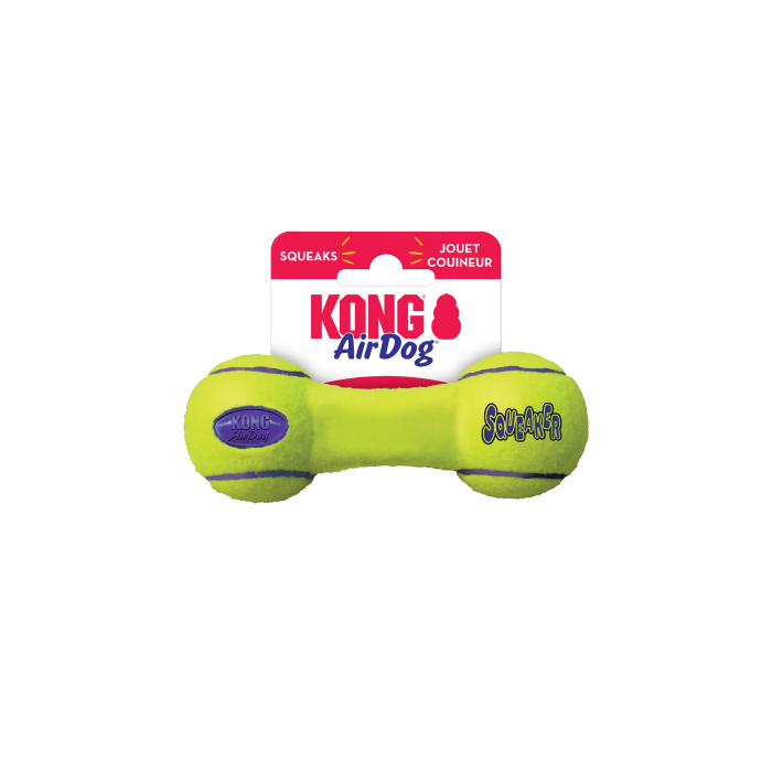 Kong Airdog Squeaker Dumbbell Tennis Small Asdb3