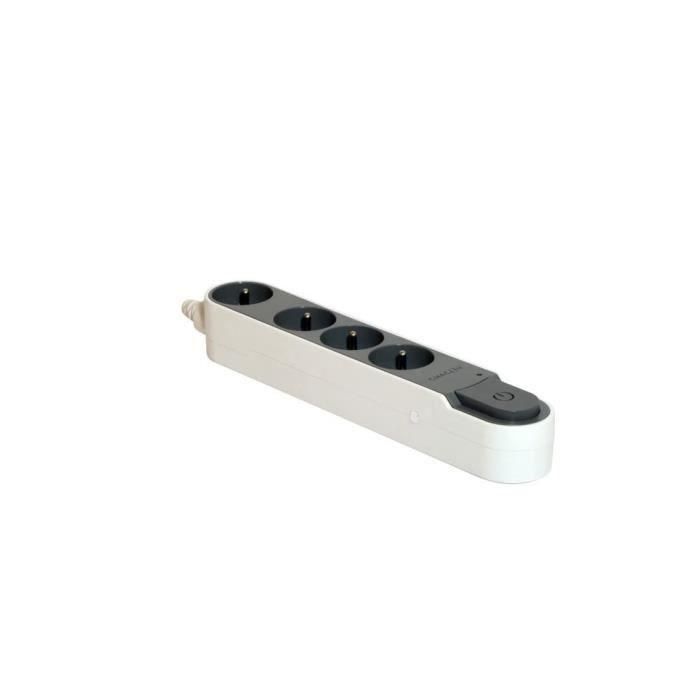 CHACON Bloque supresor de sobretensiones multitoma con interruptor 4 tomas 16A 3m gris 1 CHACON Bloque supresor de sobretensiones multitoma con interruptor 4 tomas 16A 3m gris 1