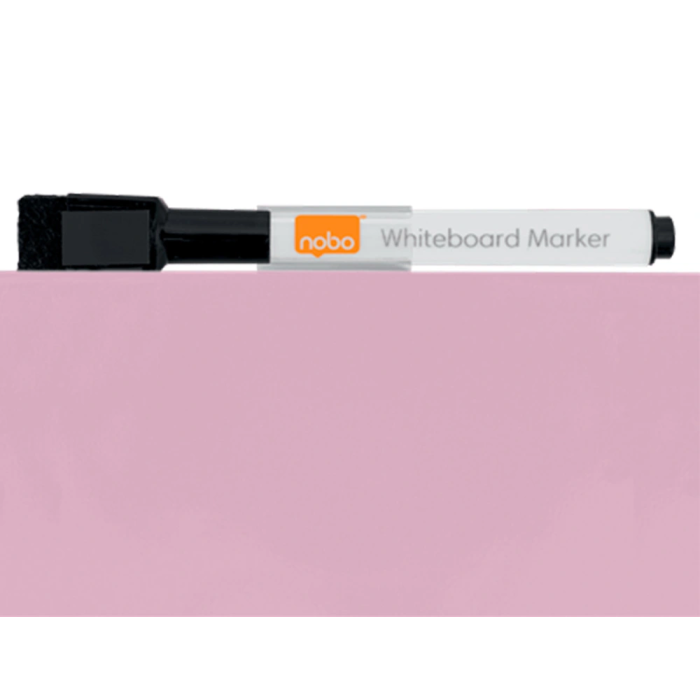 Nobo Pizarra Magnética Blanca para Hogar Color Rosa 360x360 mm 3