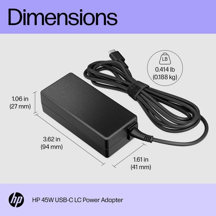 HP 45W USB-C LC Power Adapter 2 HP 45W USB-C LC Power Adapter 2