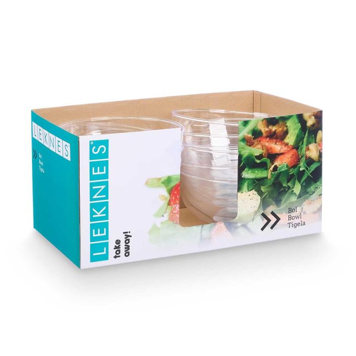 Bol Redondo Grande Transparente 3,5 L Leknes 25X12CM (24 Unidades) 1 Bol Redondo Grande Transparente 3,5 L Leknes 25X12CM (24 Unidades) 1