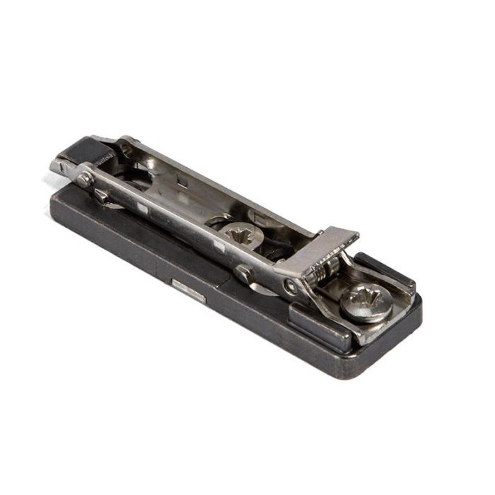 Salice Zmk 3R Base Recta Clip H3 Titanio para Bisagras con Amortiguación Decelerante y Regulación Excéntrica