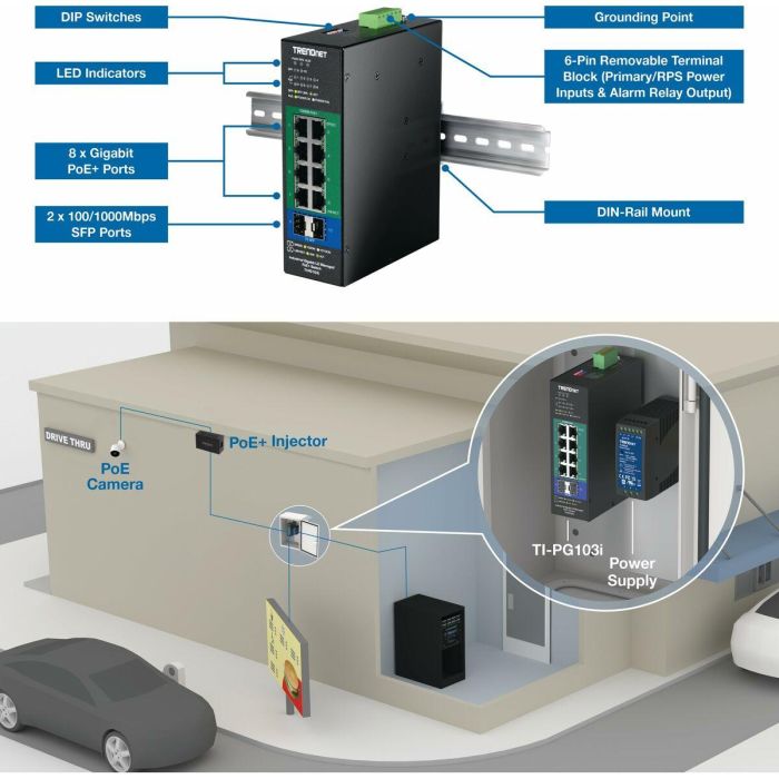 Switch Trendnet TI-PG103I 6 Switch Trendnet TI-PG103I 6