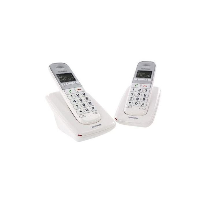 Teléfono Inalámbrico Telefunken TD 302 Pillow/ Pack DUO/ Blanco 1 Teléfono Inalámbrico Telefunken TD 302 Pillow/ Pack DUO/ Blanco 1