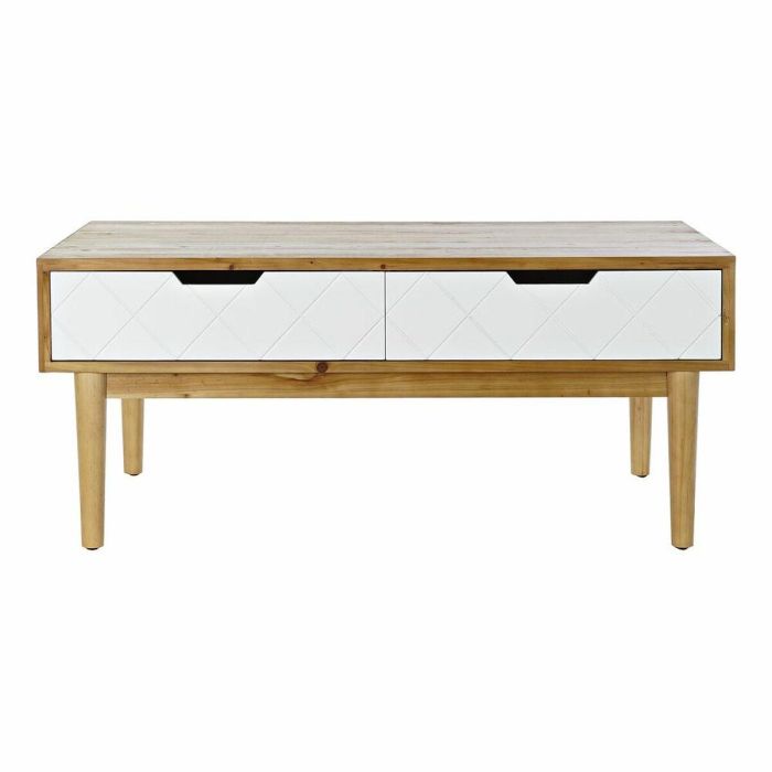 Mesa Centro Moderno DKD Home Decor Marron Blanco 55 x 46 x 105 cm 2