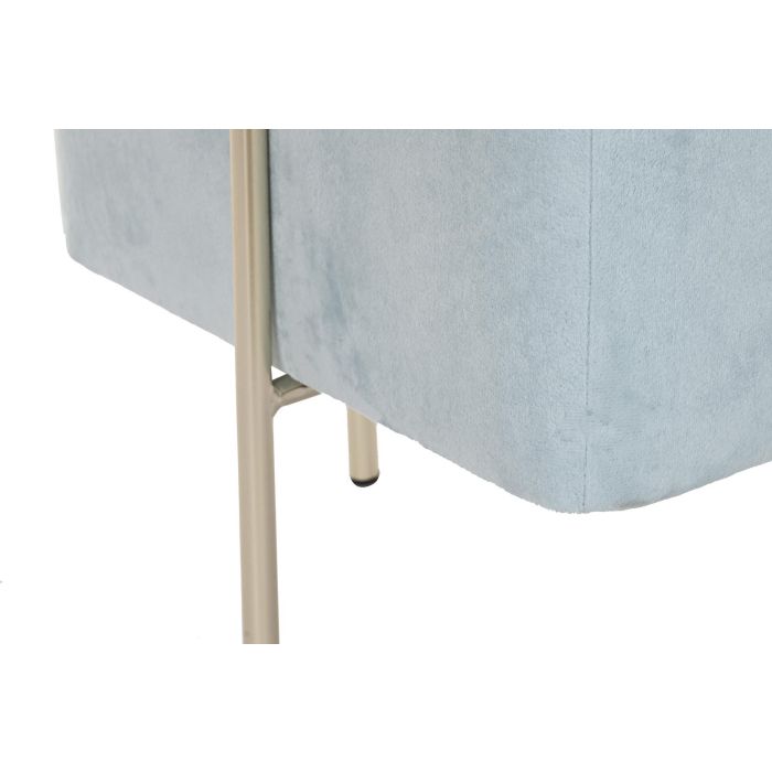 DKD Home Decor Reposapies Glam Elegante y Decorativo de Metal y Poliester, Azul Celeste y Dorado, Ancho 34cm Largo 34cm Alto 40cm 2 DKD Home Decor Reposapies Glam Elegante y Decorativo de Metal y Poliester, Azul Celeste y Dorado, Ancho 34cm Largo 34cm Alto 40cm 2
