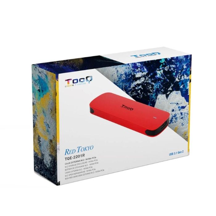Caja Externa para Disco SSD M.2 NVMe TooQ TQE-2201R/ USB 3.1 Gen2/ Sin tornillos 3 Caja Externa para Disco SSD M.2 NVMe TooQ TQE-2201R/ USB 3.1 Gen2/ Sin tornillos 3